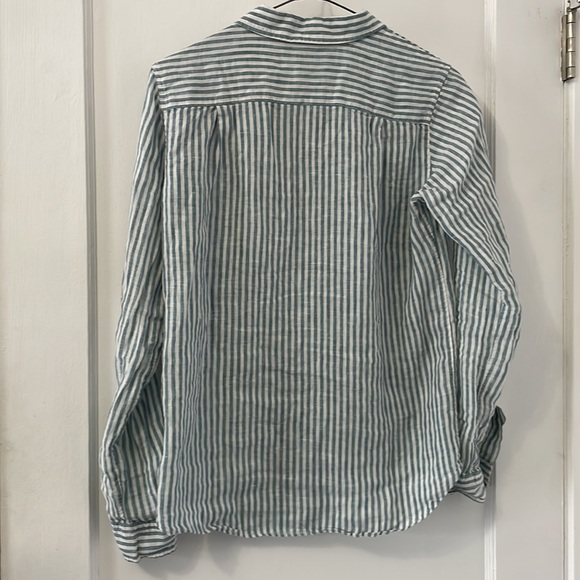 Uniqlo striped linen button up shirt - Picture 4 of 4